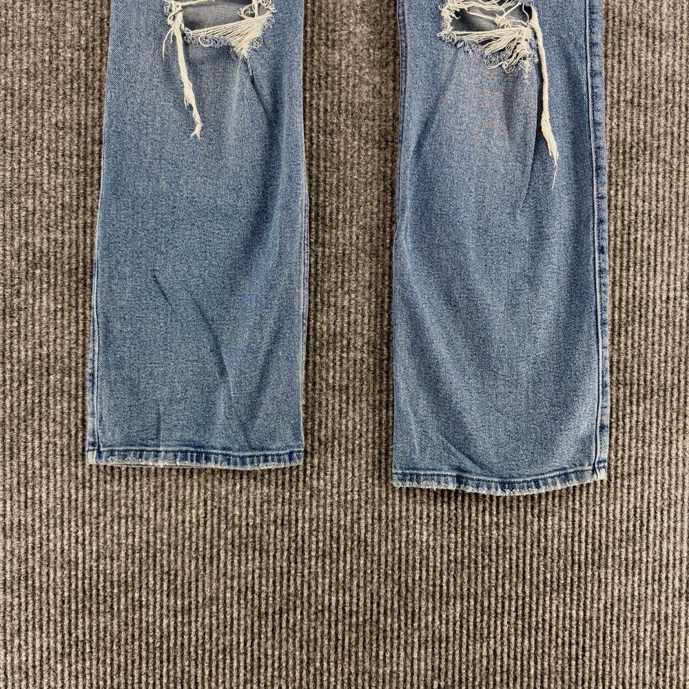 Hollister Jeans Womens 2R W26 Blue Low Rise Baggy Distressed Ripped Denim Knee - Picture 5 of 11